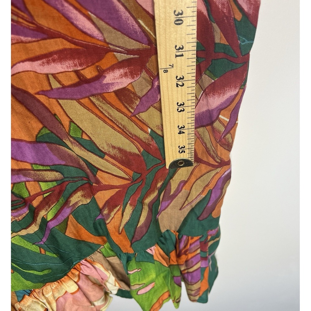 True Destinations‎ Women Tropical Midi Dress M Resort Wear Beach Travel Beads - Picture 9 of 11